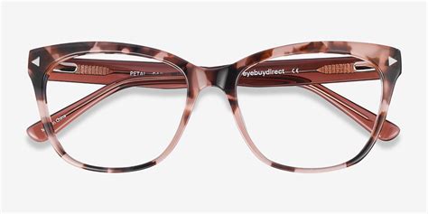 women's pink tortoise shell glasses.